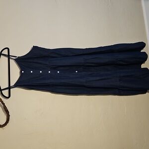 🌾SHEIN Dark-Denim Button-Front Maxi Dress🌾